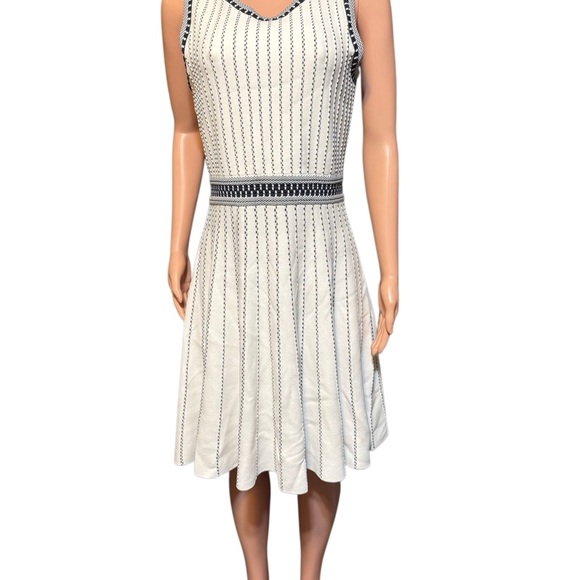 Milly Black and White Striped Mini Dress - Picture 2 of 8